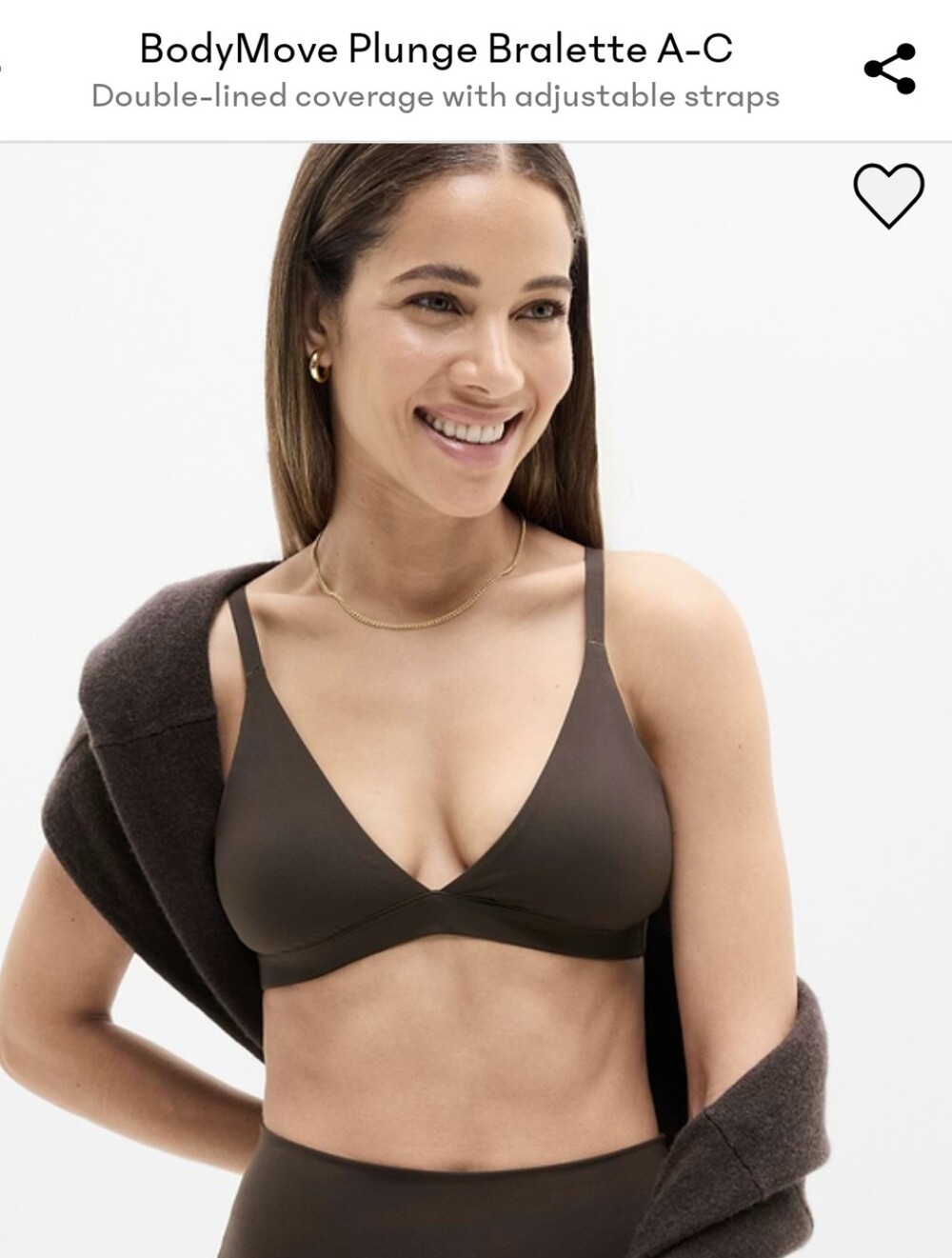 Athleta Plunge Bralette A-C Cup, Size M